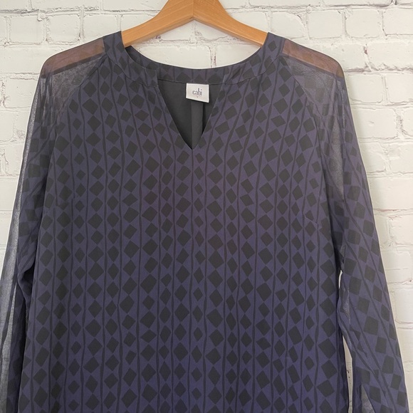 Cabi Harlequin Diamond Shift Dress purple/black size Small - Picture 1 of 9